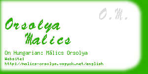 orsolya malics business card